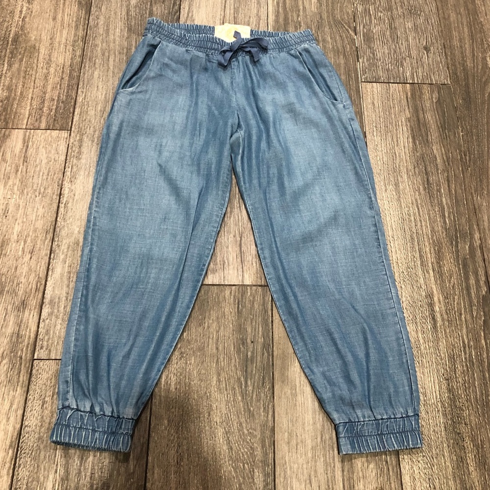 Bella Dahl Cropped Chambray Joggers